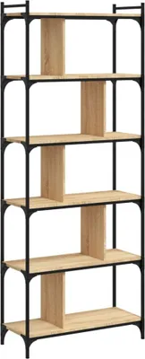 Obrázek produktu pro vidaXL Regál na knihy 6 polic Sonoma dub 76x32x192 cm výrobek z odvozeného dřeva