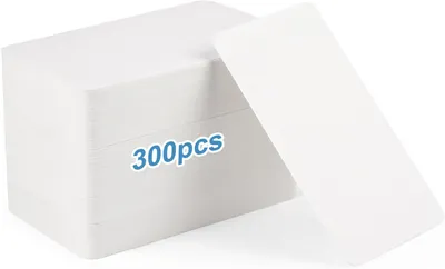 Produktbild von Papierkarten 300 Stück, 9 x 5.5 cm, weiß, runde Ecken, für Geschenkanhänger
