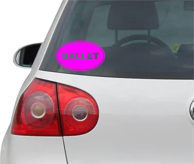 Produktbild von Aufkleber / Autoaufkleber - JDM - Die cut - BALLET EURO OVAL Dance - Folie Auto Decal Sticker - Pink - 139mmx86mm