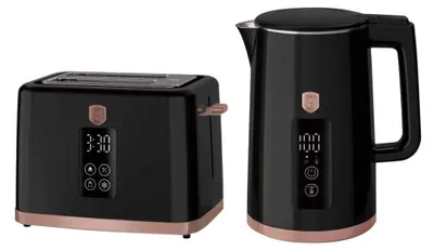 Produktbild von Berlinger Haus Wasserkocher 1,7L & Digitaler Toaster Schwarz/Rosgold