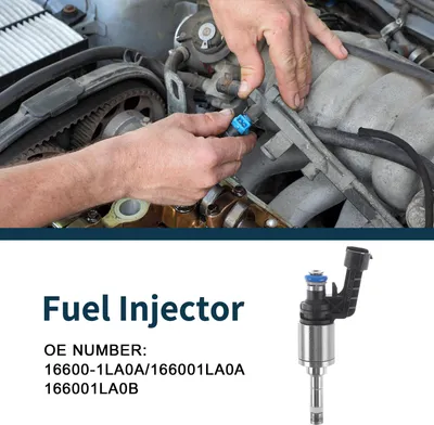 Image de Injecteur De Carburant Pour Infiniti Qx56 5.6 2011-2013 Débit Assorti No.16600-1La0A Buse De Carburant Noir Argenté 1 Pc