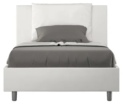 Immagine prodotto di Letto 1 Piazza e Mezzo 120x190 cm con Rete e Contenitore Antea Bianco