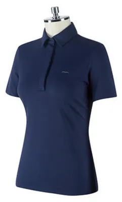 Produktbild von ANIMO Burry Damen Poloshirt Ombra dunkelblau mit kleinem silbernen Logo FS/22, Größe:46 (D40)