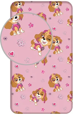 Immagine prodotto di Paw Patrol - lenzuolo per letto singolo "Skye" AG3990 (letto singolo) (Rosa)
