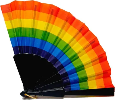 Produktbild von Jumada's - Handfächer - Spanischer Fächer - Regenbogenflagge - Pride - Mehrfarbig