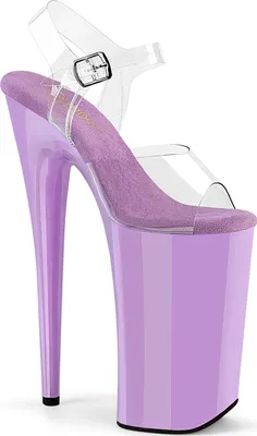 Produktbild von BEYOND-008 Pleaser High-Heels Riemchensandalen transparent lavendel Einlegesohle
