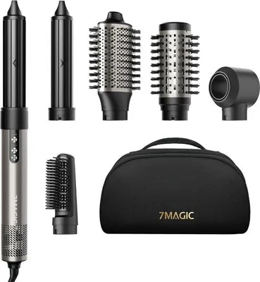 Zdjęcie produktu dla Airstyler 6-w-1 - Suszarka jonizująca - Profesjonalna szczotka do stylizacji ciepłym powietrzem - Do nadawania objętości i kręcenia włosów