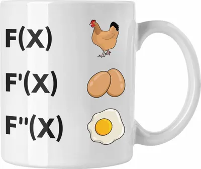 Produktbild von Trendation - Mathematik Lehrer Tasse Ableitung Lustiges Mathe Geschenk Mathelehrer (Weiß)