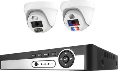 Obrázok produktu pre Bezpečnostný kamerový systém, rozlíšenie 4K, AI rozpoznávanie tváre, 8CH NVR 2 CAM 8MP, žiadny