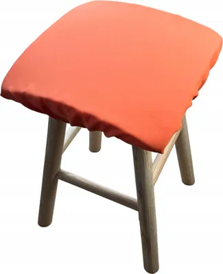 Produktbild von Hockerkissen, Quadratisches Kissen, orange, 30 x 30 cm, Küchenhockerkissen, Weiches quadratisches Hockerkissen