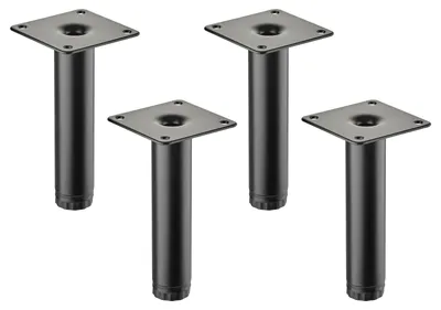 Produktbild von SOTECH Möbelfuß LIMA Ø 25 mm – Höhe 120 mm, schwarz matt (4er Set)