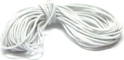 Produktbild von GLOREX Hutgummi weiss 0,6mm 5m