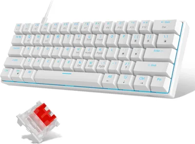 Zdjęcie produktu dla Klawiatura mechaniczna MageGee MK-STAR61-W - USA