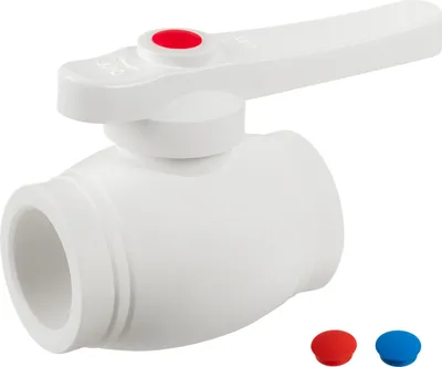 Produktbild von Ø 40mm, PPR Aqua Plus Kugelhahn zum Verschweißen in Weiß | Wasserrohr, Heizungsrohr Klimaleitung Fusiotherm