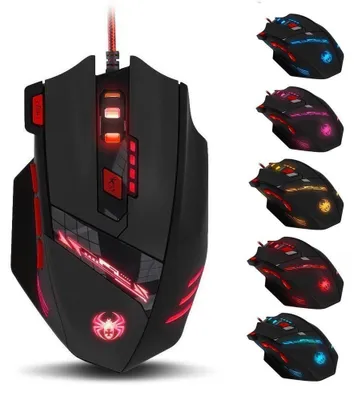Image de Souris de jeu, 9200 DPI, 8 boutons, souris filaire ergonomique pour PC, Mac et ordinateur portable