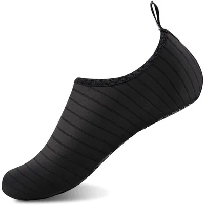 Produktbild von Badeschuhe Damen Herren Aquaschuhe Schwimmschuhe Barfuß Socken 46/47 EU Schwarz