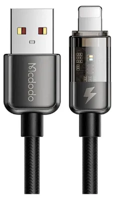 Obrázek produktu pro CA-3140 Kabel proti přetržení pro smartphony, USB k rychlé nabíječce IOS, 3A, 1,2 m, černý