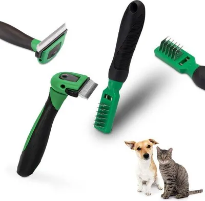 Immagine prodotto di Set di pettini per cani e gatti, pelo lungo, cura del sottopelo
