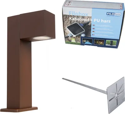 Produktbild von Industrielle Stehende Außenlampe rostBraun 30 cm IP44 Baleno