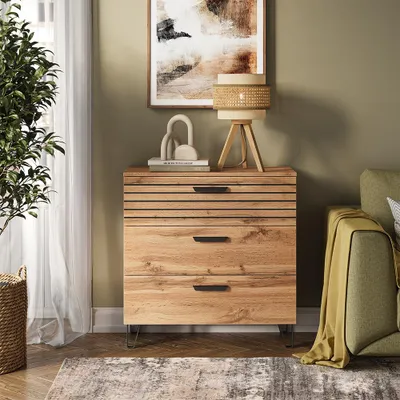 Immagine prodotto di Cassettiera Vicco Amber Quercia Wotan 80 x 82 cm con 3 cassetti, Model 55551