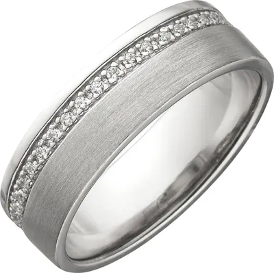 Produktbild von Gr. 52 Damen Ring 925 Sterling Silber matt mit Zirkonia rundum Silberring