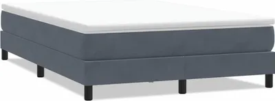 Obrázok produktu pre vidaXL Box spring posteľ bez matraca tmavosivá 160x210 cm zamat