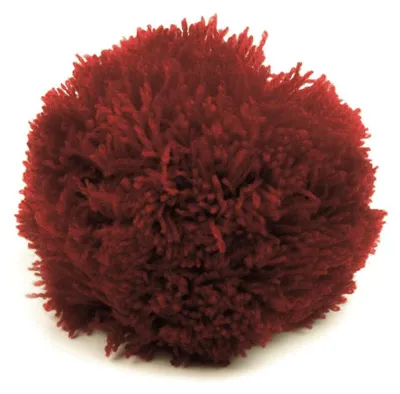 2 Bommeln / Wollbommeln / Pompon, 7cm rot weinrot