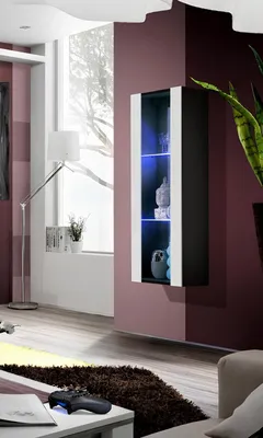 Obrázek produktu pro Moderní závěsná vitrína, skříň do obývacího pokoje, design, moderní vybavení