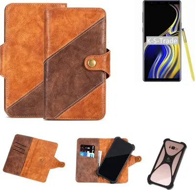 Produktbild von K-S-Trade Handy-Hülle Schutz-Hülle Bookstyle Case Wallet-Case kompatibel mit Samsung Galaxy Note 9 Handy Cover Bumper Kantenschutz Smartphone