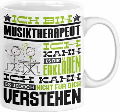 Produktbild von Musiktherapeut Geschenk Tasse Lustige Geschenkdiee für einen Musiktherapeut Geburtstag Ich Bin Musiktherapeut Ich Kann Es Dir Erklären Aber Nicht Für Dich Verstehen (Weiß)