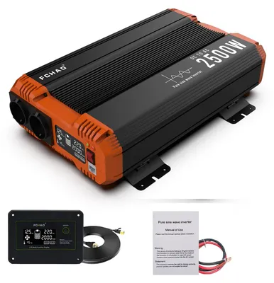 Productafbeelding van Omvormer - Spanningsomvormer - Inverter - Converter - 12V Naar 220V - Zuivere Sinusgolf - 2500W Piekvermogen