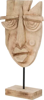 Zdjęcie produktu dla Gilde Skulptur, Maske, "Yoruba", Mangoholz, naturfarben, VE 1, L. 9 cm, B. 23 cm, H. 45.5 cm 84298 4063387842980