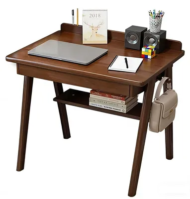 Productafbeelding van Compact Houten Bureau met Laden en Planken