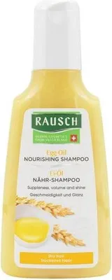 Obrázek produktu pro RAUSCH Egg-oil Nourishing Shampoo, 200 ml, Šampon, Neprofesionální, Ženy, Lámavé vlasy, Kudrnaté vlasy, Suché vlasy, Matné vlasy, Hydratace, Hydratující, Vyživující, Ochana, Oprava, Lesklý