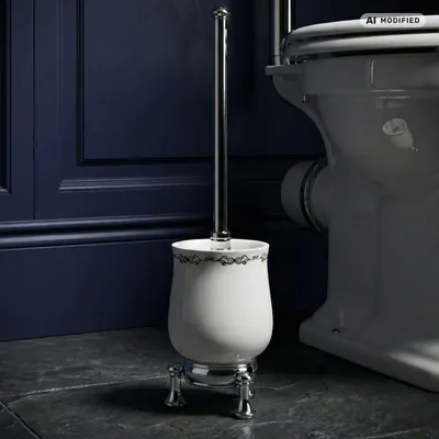 Zdjęcie produktu dla PaulGurkes Stojąca szczotka WC Retro z ceramiki w stylu nostalgii