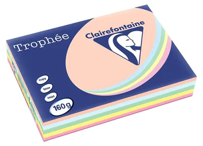 Produktbild von Clairefontaine Multifunktionspapier Trophée A4 160 g/qm Pastell Farben 250 Blatt
