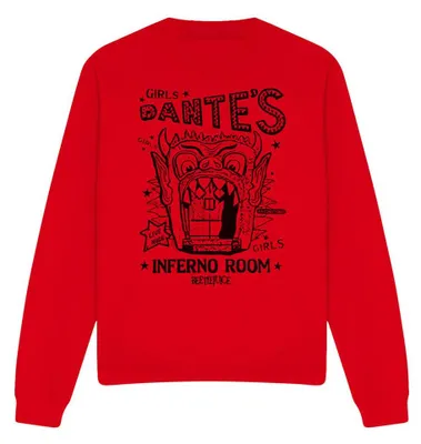 Imagen del producto de Sudadera uni para hombre/mujer, diseño "Dantes Inferno Room" de Beetlejuice (TV41358) (talla XXL) (roja)