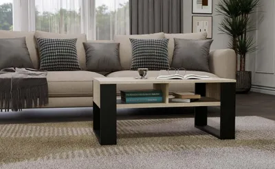 Produktbild von Funktionaler Couchtisch MODERN mit 2 praktischen Ablagen