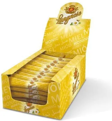 Obrázok produktu pre Langnese Honey Sticks, medové tyčinky, porciované tyčinky, ideálne do čaju, kávy a müsli, pre gastro, hotel, kanceláriu, jedáleň, 80 x 8 g