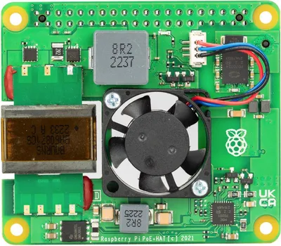 Zdjęcie produktu dla Raspberry Pi PoE+ HAT -PoE-injektori