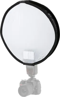 Produktbild von Leichte faltbare Blitz-Softbox Diffusor für Systemblitze (40cm Ø, rund)