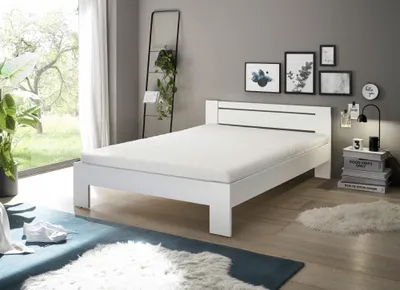 Produktbild von Einzelbett CANNES Kinderbett in Weiß Futonbett 140 x 200 cm ohne Lattenrost