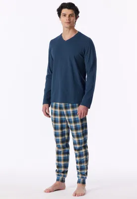 Produktbild von Schiesser Herren Schlafanzug lang mit Bündchen - Nightwear Set