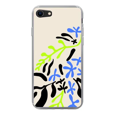 Produktbild von MuchoWow® Handyhülle Schutzhülle Hülle für iPhone SE 2022 Blatt - Abstrakt - Muster Silikon Softcase Handy Hülle - Schutzhülle