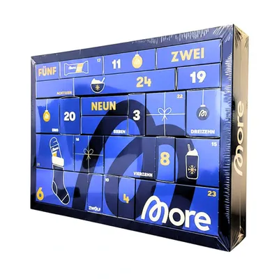 Produktbild von MORE Nutrition Adventskalender 2025, Limited Edition Weihnachtsedition - 31 Produktüberraschungen, Chunky Flavours, Zerups Weihnachten Advent Kalender