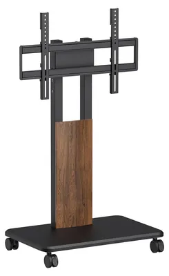 Image de Support TV à roulettes pour écran 32"-85", finition bois