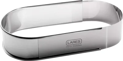 Image de Cadre à pâtisserie ovale en inox extensible 27 à 40 cm - Lares - 6011-1 -