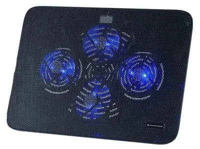 Produktbild von Conceptronic Kühlende Notebook-Unterlage mit 4 Lüftern, 39,6 cm (15.6"), 4 Stück(e), 8 cm, Schwarz, Aluminium, USB
