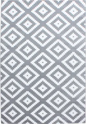 Produktbild von Villa Möbel Pluiva Wohnzimmer-Teppich, Designteppich, Geometrisch Design, Farbe:Grau, Grösse:280x370 cm