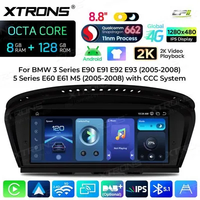 Obrázek produktu pro Xtrons QBBH8460CC, Android autorádio pro BMW řady 3/5, systém CCC, 8,8 palců, 8+128 GB, procesor Snapdragon